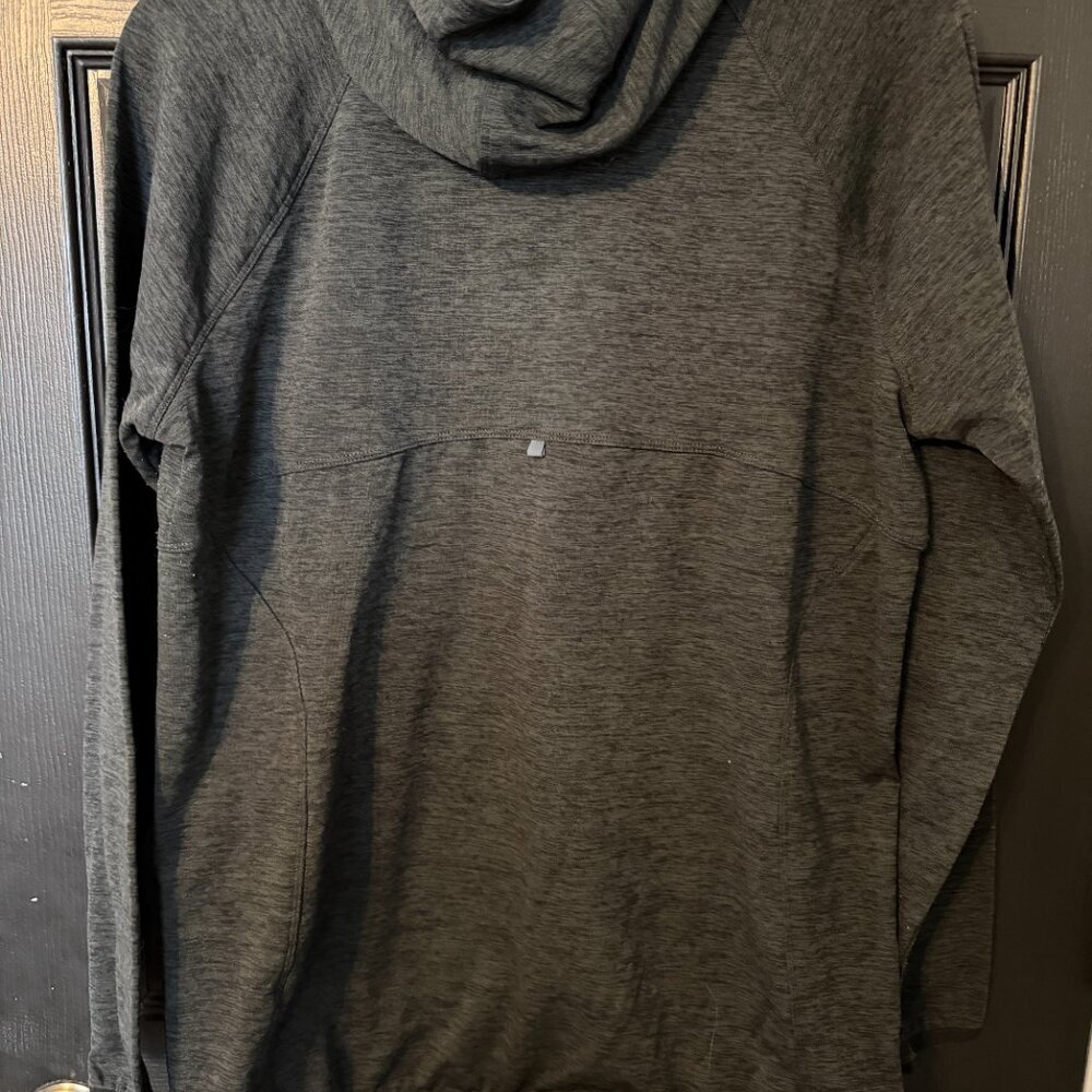 Womens LL Bean Slightly Fitted Light Weight Hoodie Dark Gray White Large Regular - Picture 4 of 4